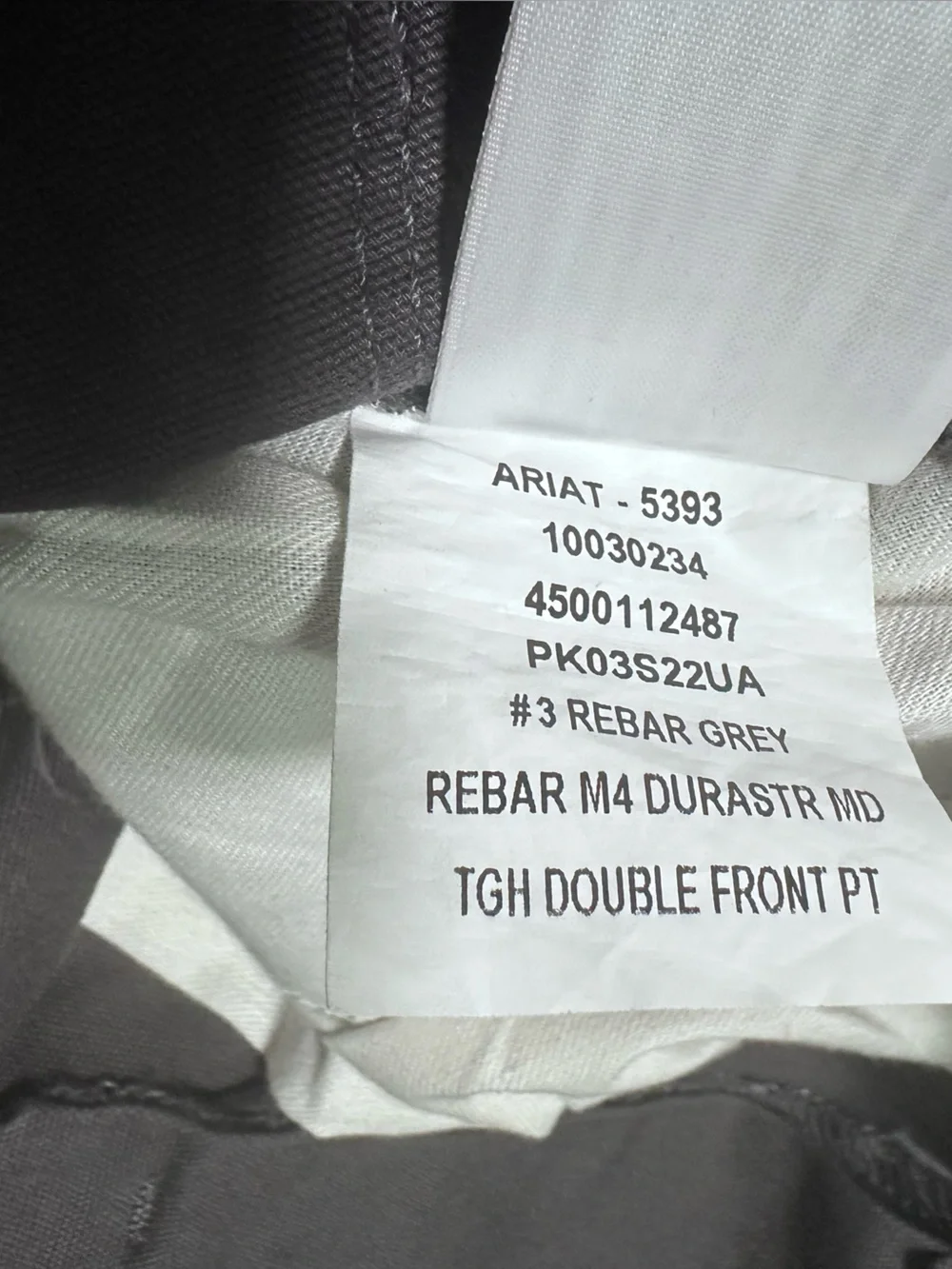 Ariat Rebar M4 Relaxed Straight Leg Double Knee Pants Gray 34x32 New With Tags - Picture 8 of 8